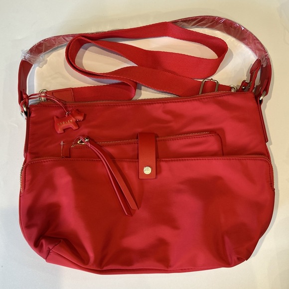 Radley London Large Compartment Crossbody Bag RED Flaw - Picture 1 of 16